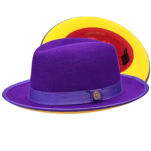 Bruno Capelo Princeton Gold Bottom Center Dent Wool Fedora Accessories_Bruno Capelo_Hats