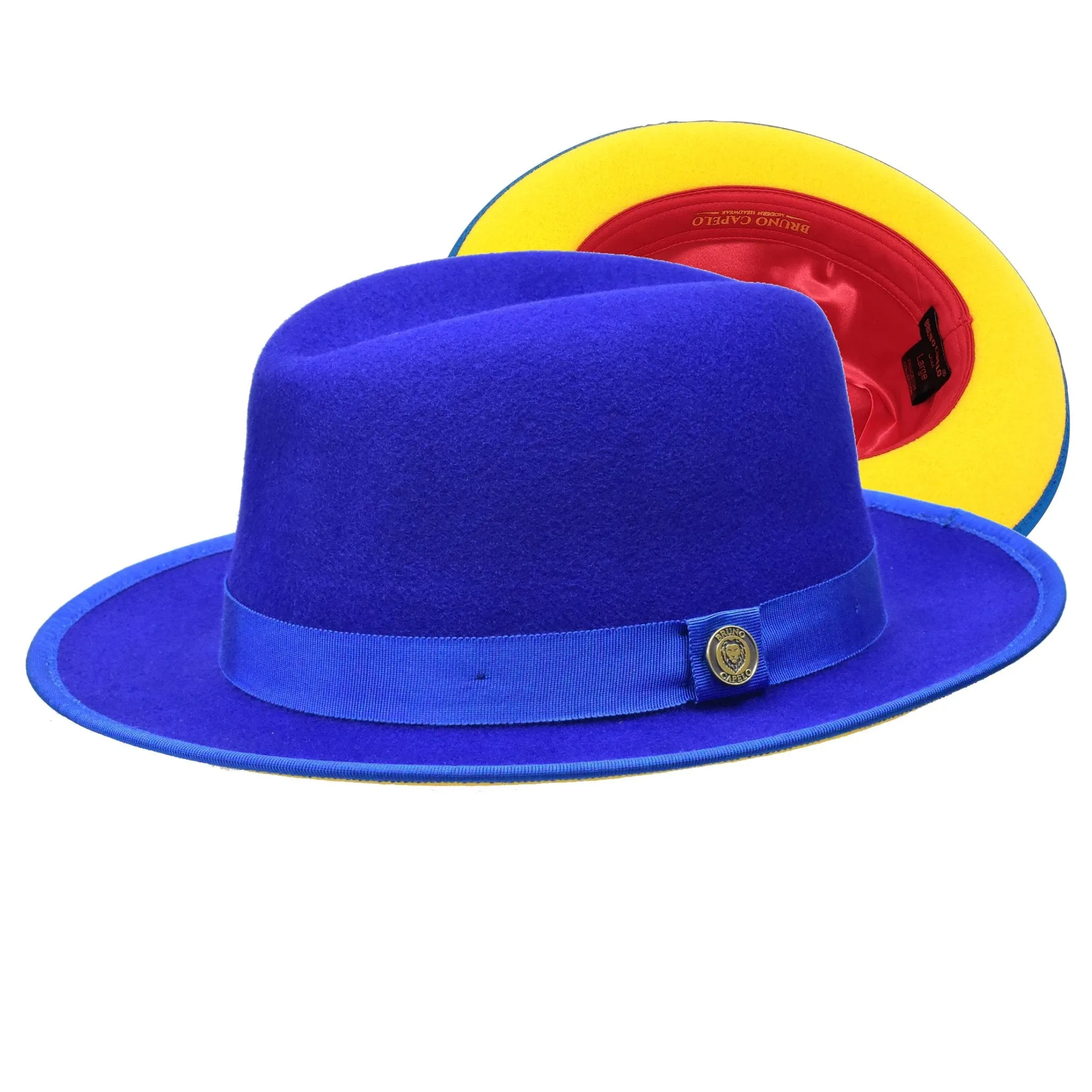 Bruno Capelo Princeton Gold Bottom Center Dent Wool Fedora Accessories_Bruno Capelo_Hats