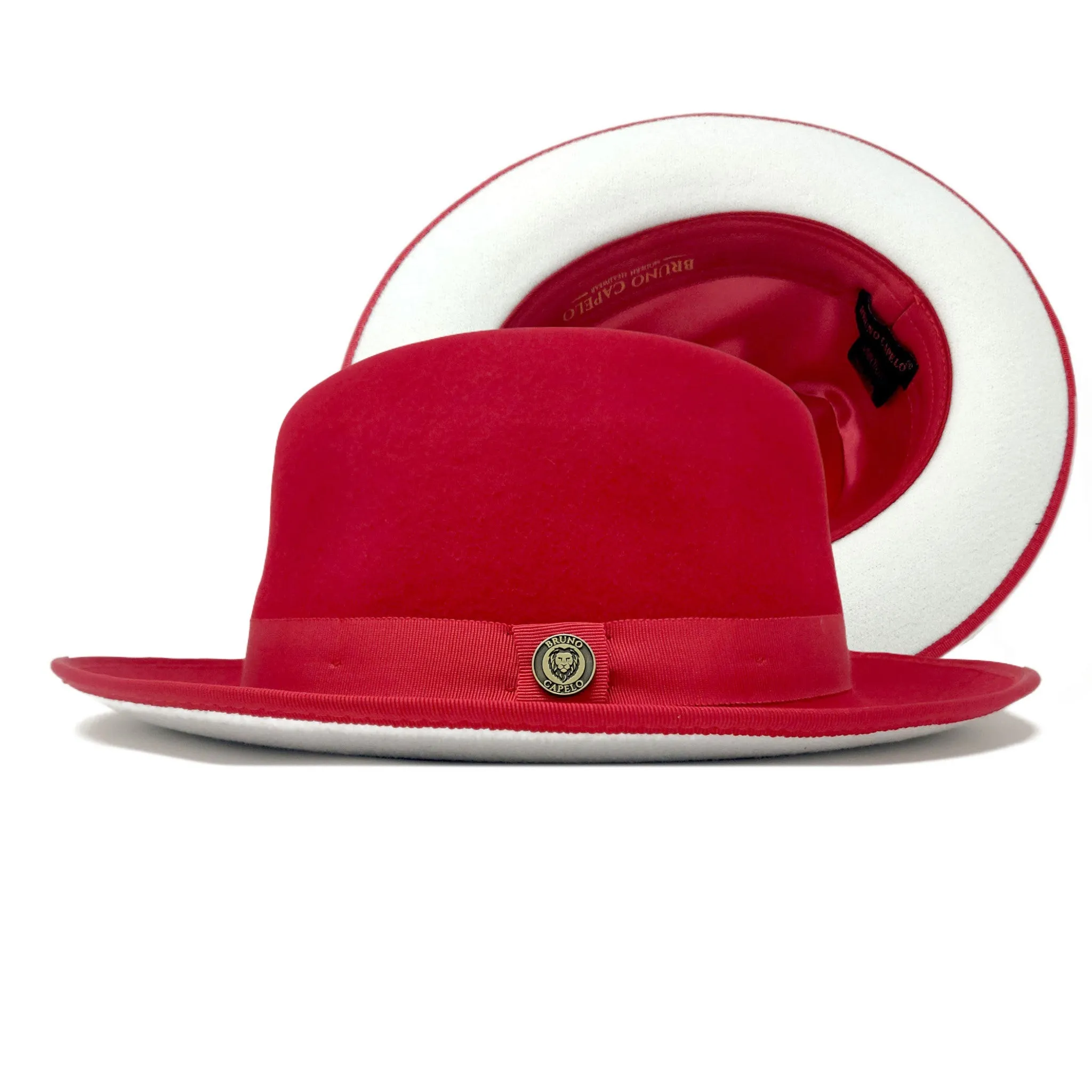 Bruno Capelo Princeton White Bottom Center Dent Wool Fedora Accessories_Bruno Capelo_Hats