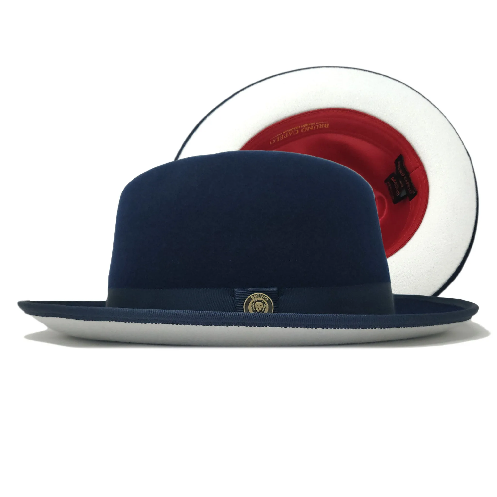 Bruno Capelo Princeton White Bottom Center Dent Wool Fedora Accessories_Bruno Capelo_Hats