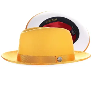 Bruno Capelo Princeton White Bottom Center Dent Wool Fedora Accessories_Bruno Capelo_Hats