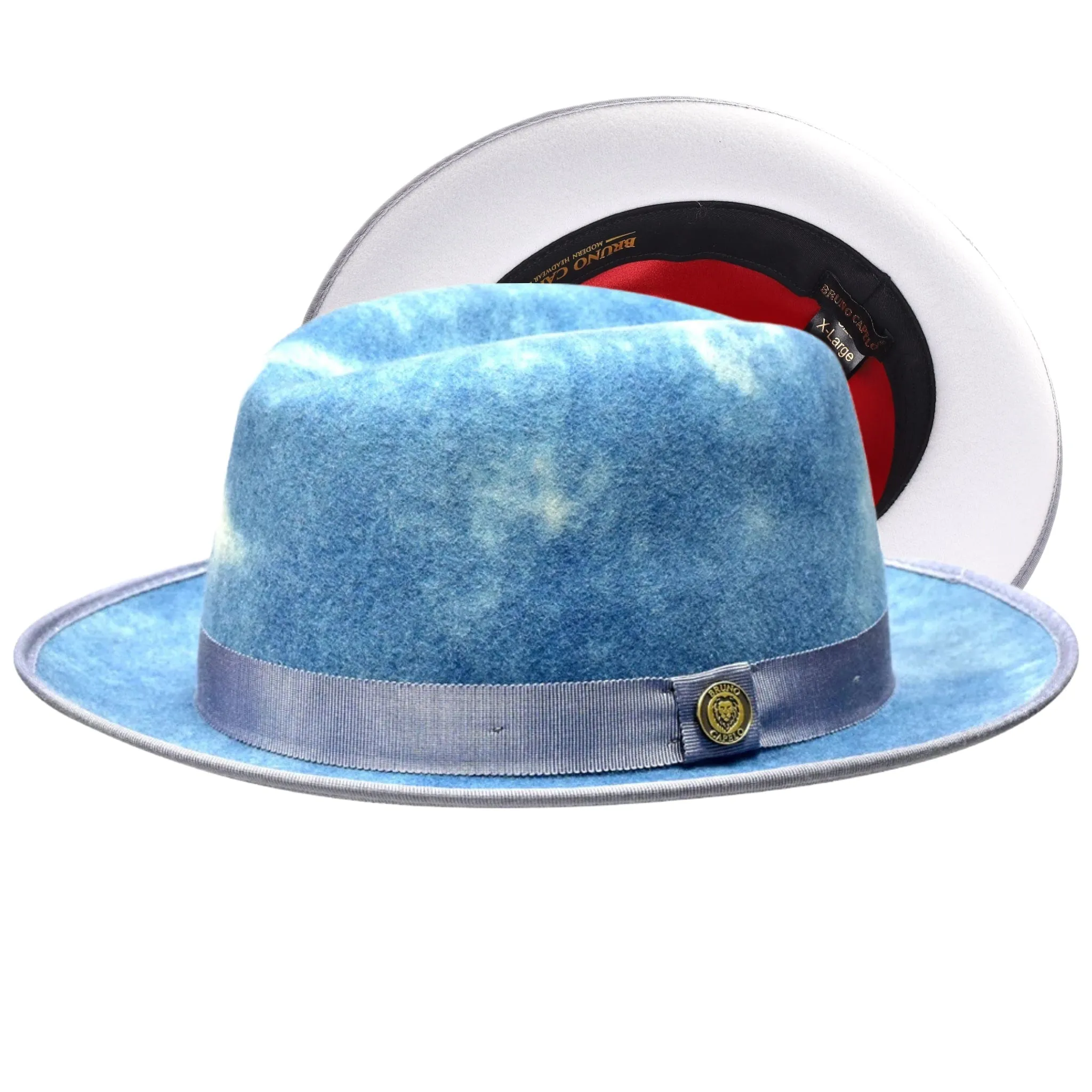 Bruno Capelo Princeton White Bottom Center Dent Wool Fedora Accessories_Bruno Capelo_Hats