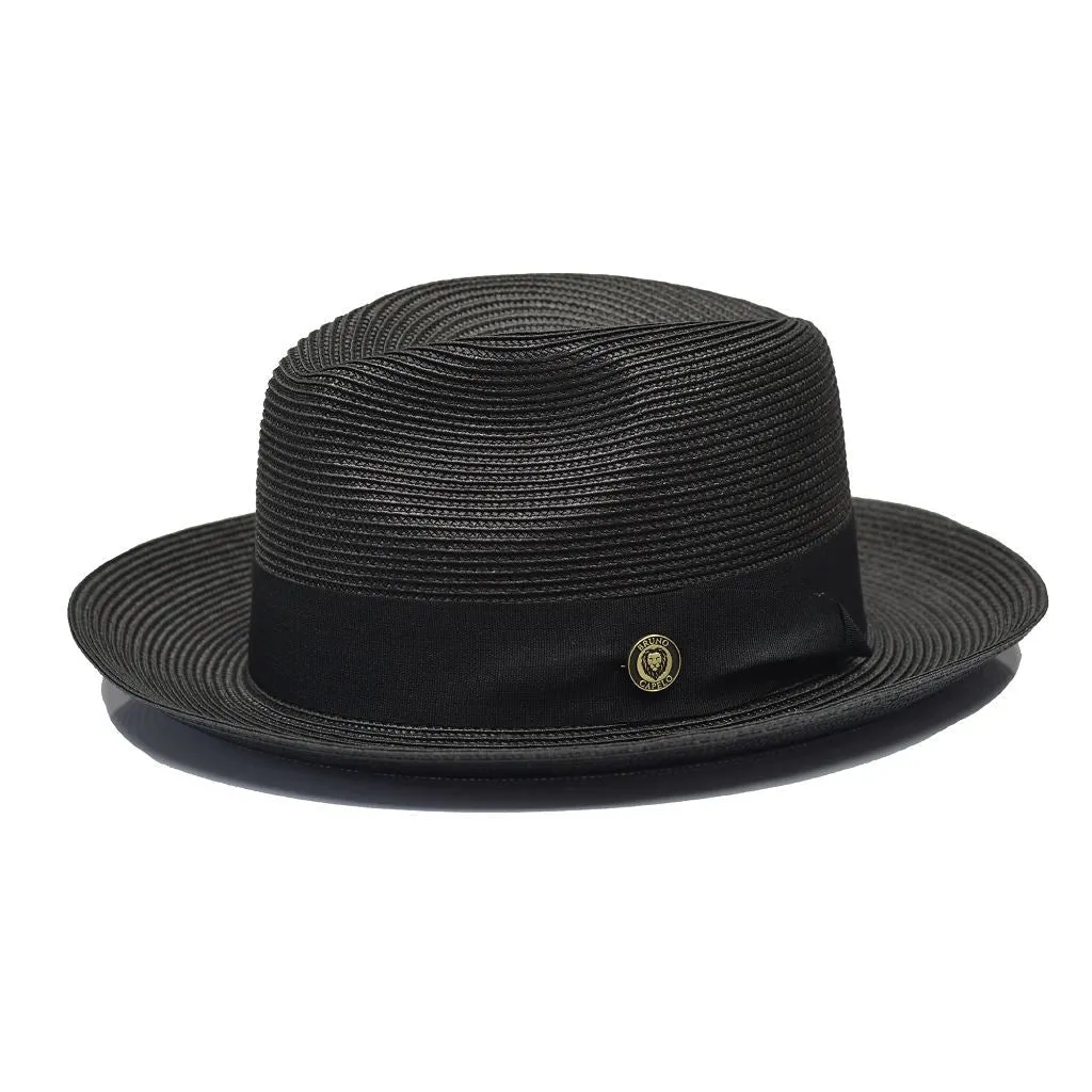 Bruno Capelo Salvatore Pinch Front Straw Fedora Accessories_Bruno Capelo_Hats