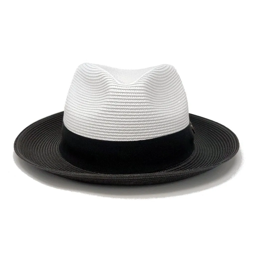 Bruno Capelo Salvatore Pinch Front Straw Fedora Accessories_Bruno Capelo_Hats
