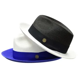 Bruno Capelo Salvatore Pinch Front Straw Fedora Accessories_Bruno Capelo_Hats