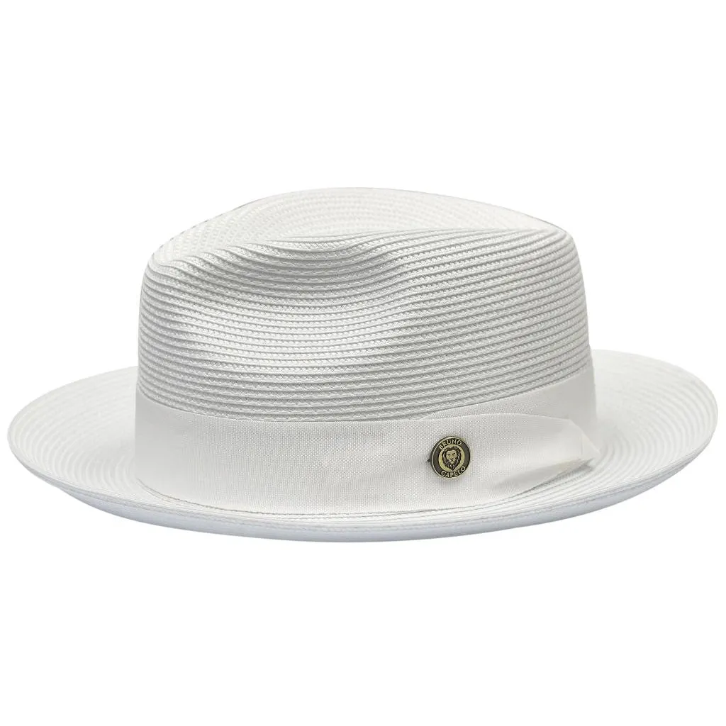 Bruno Capelo Salvatore Pinch Front Straw Fedora Accessories_Bruno Capelo_Hats