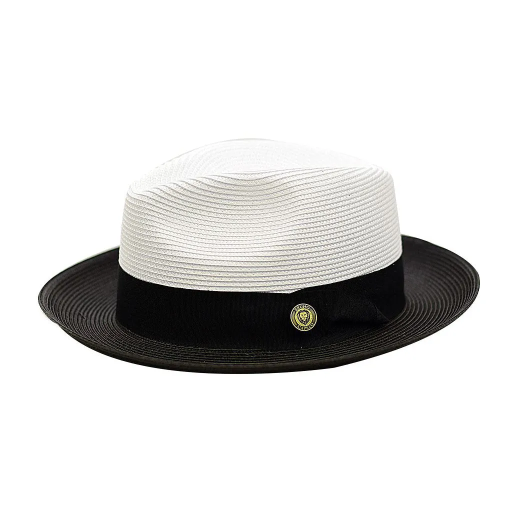 Bruno Capelo Salvatore Pinch Front Straw Fedora Accessories_Bruno Capelo_Hats