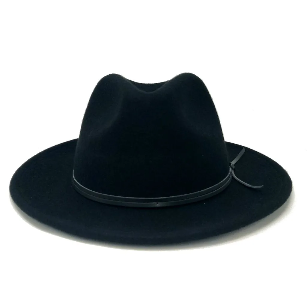 Bruno Capelo Tarik Flat Brim Wool Fedora Accessories_Bruno Capelo_Hats