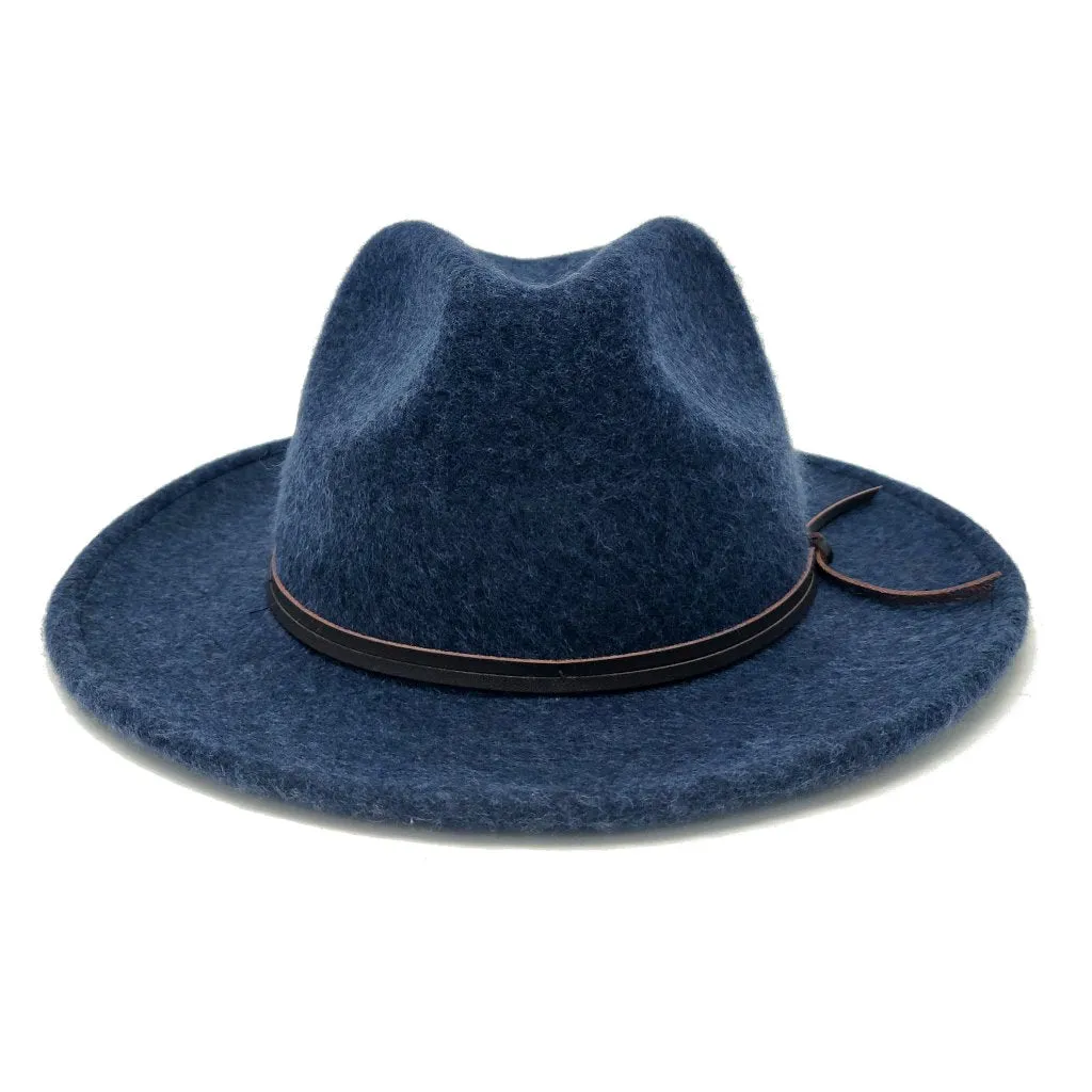Bruno Capelo Tarik Flat Brim Wool Fedora Accessories_Bruno Capelo_Hats