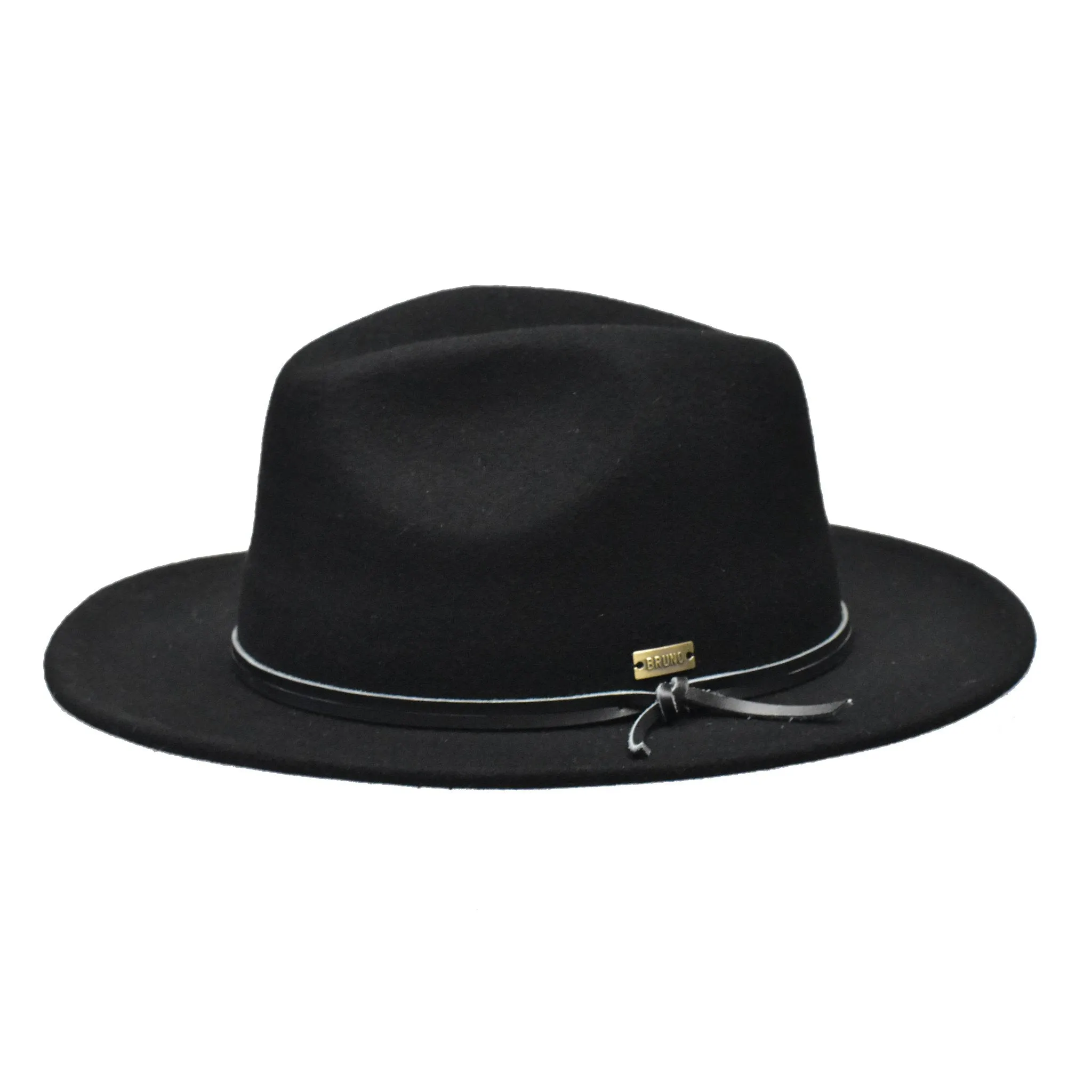 Bruno Capelo Tarik Flat Brim Wool Fedora Accessories_Bruno Capelo_Hats