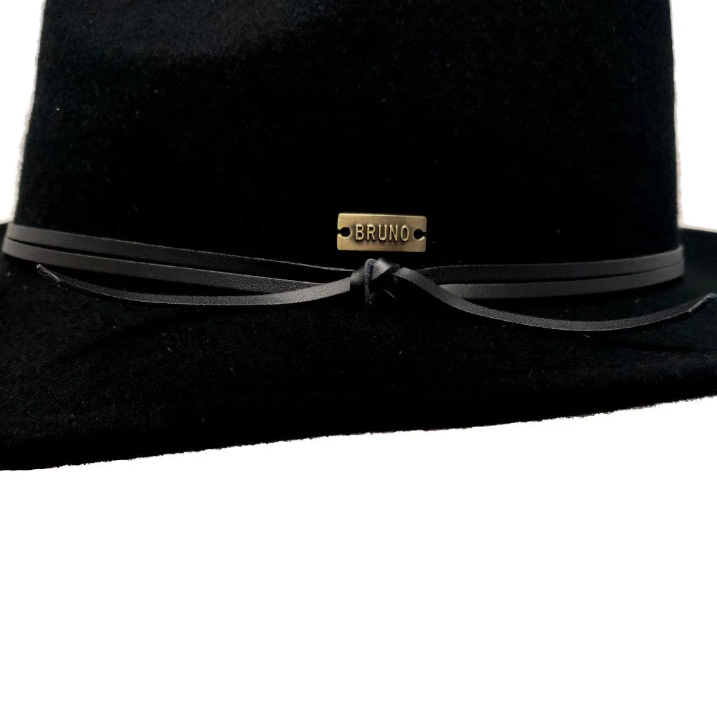 Bruno Capelo Tarik Flat Brim Wool Fedora Accessories_Bruno Capelo_Hats