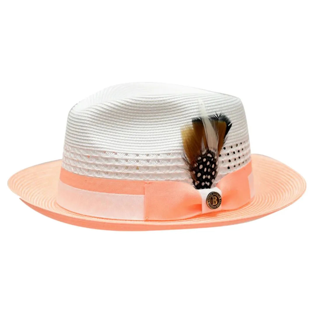 Bruno Capelo The Rocco Pinch Front Straw Fedora Accessories_Bruno Capelo_Hats