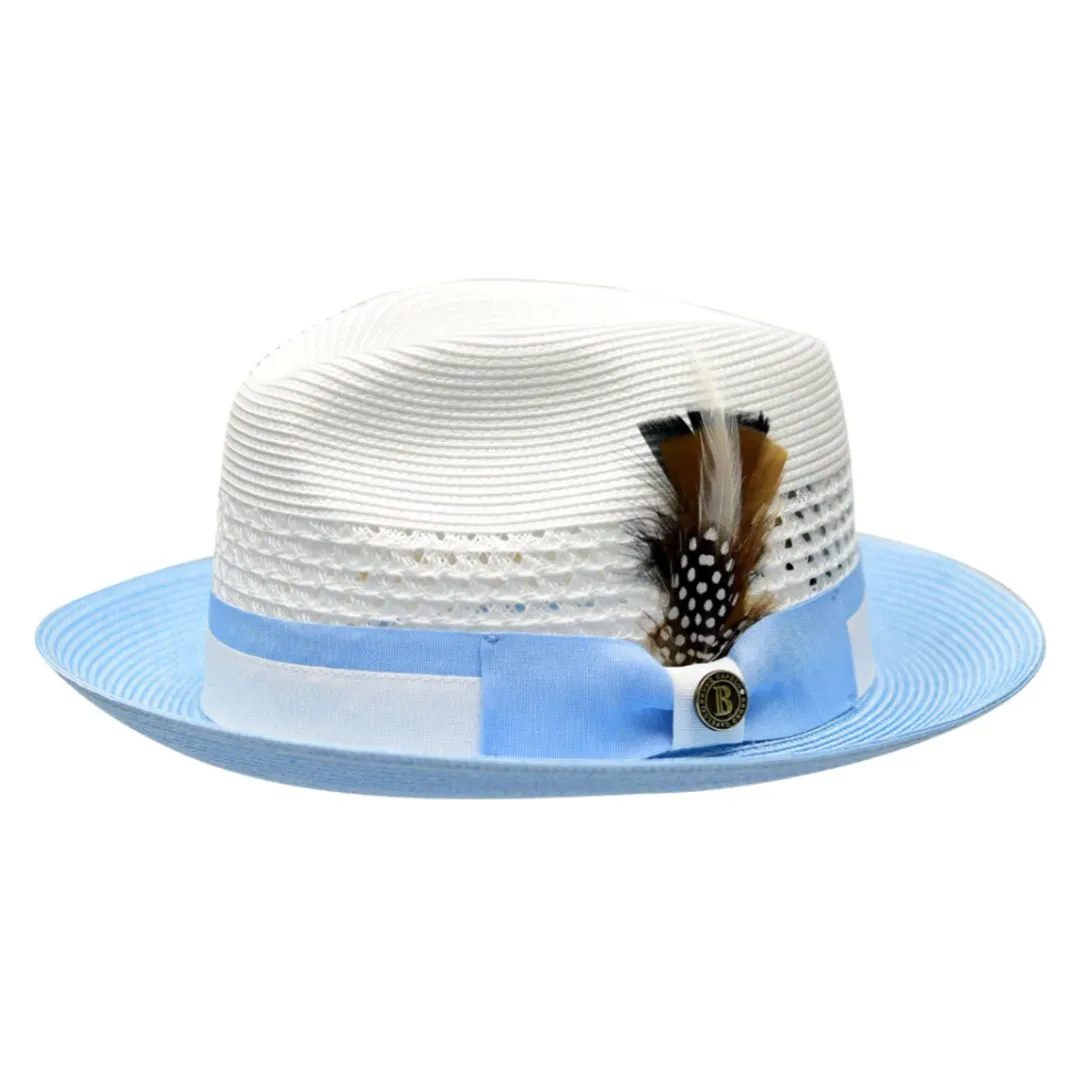 Bruno Capelo The Rocco Pinch Front Straw Fedora Accessories_Bruno Capelo_Hats