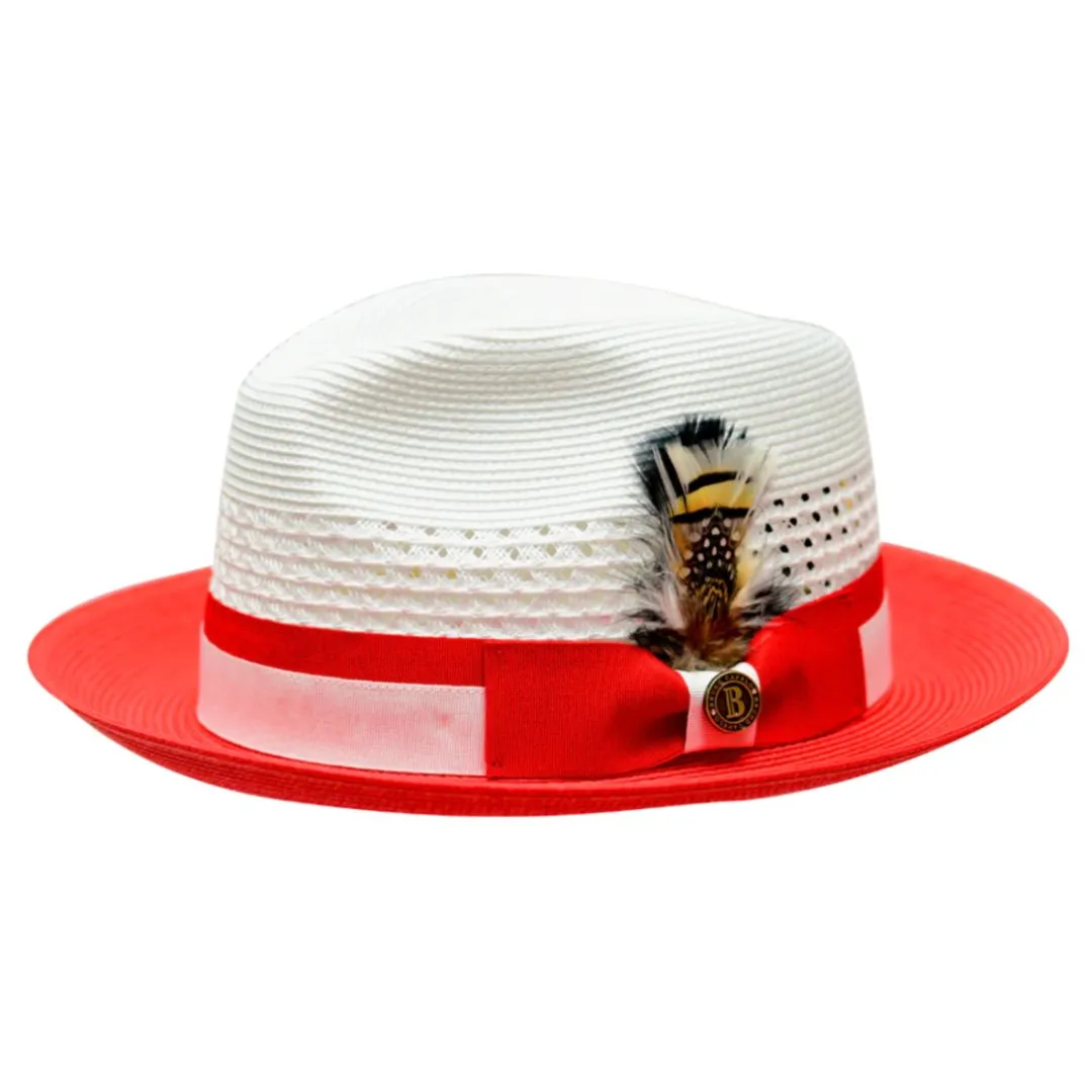 Bruno Capelo The Rocco Pinch Front Straw Fedora Accessories_Bruno Capelo_Hats