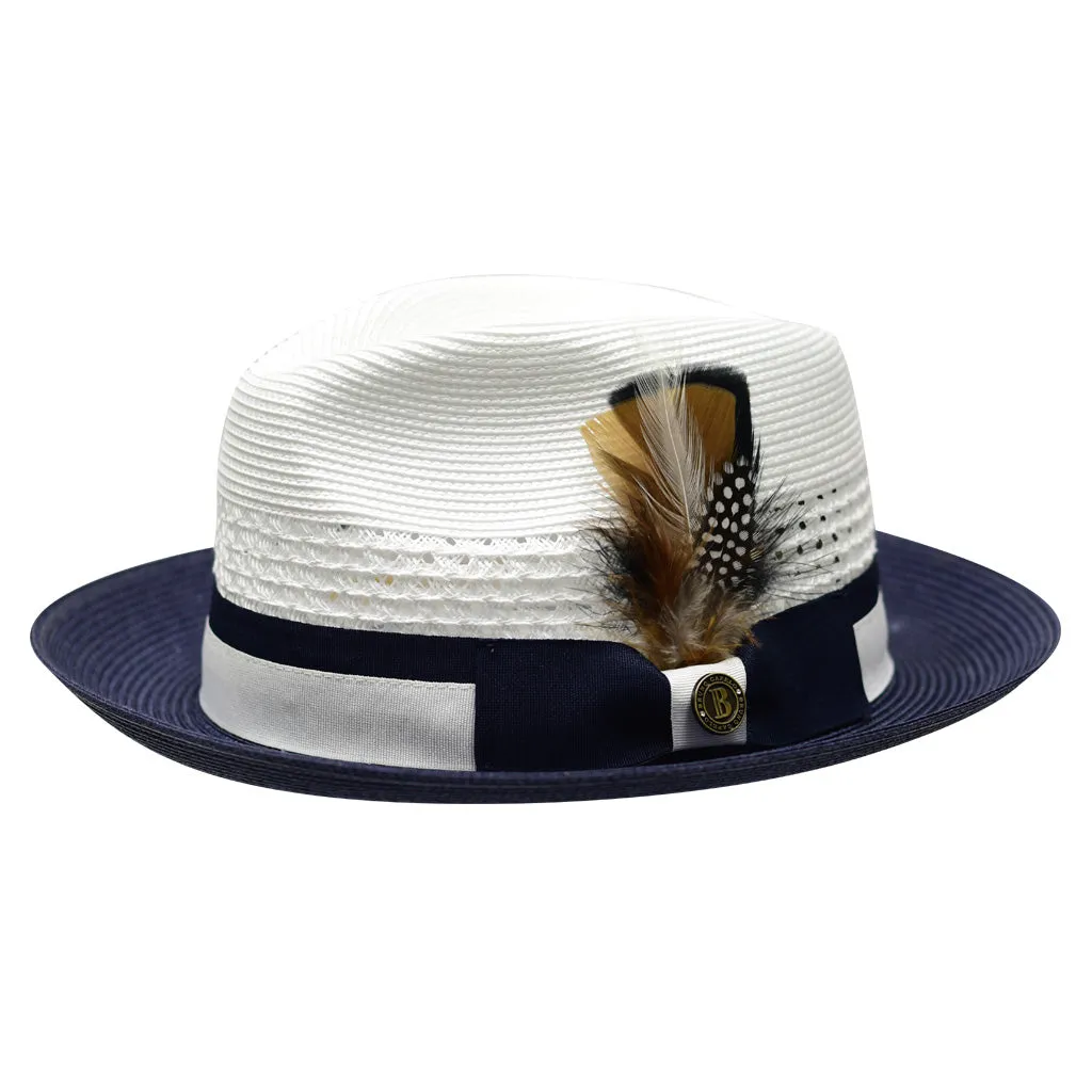 Bruno Capelo The Rocco Pinch Front Straw Fedora Accessories_Bruno Capelo_Hats