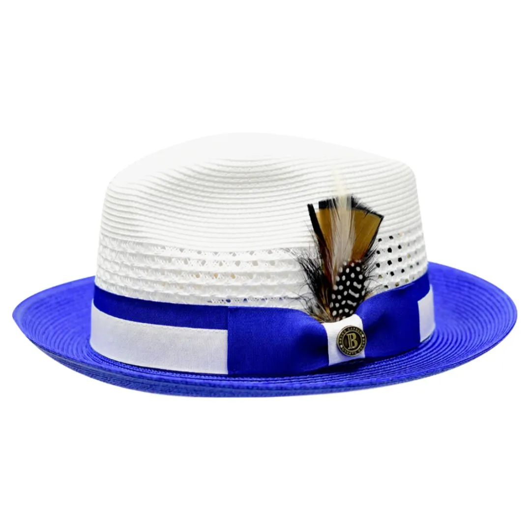 Bruno Capelo The Rocco Pinch Front Straw Fedora Accessories_Bruno Capelo_Hats