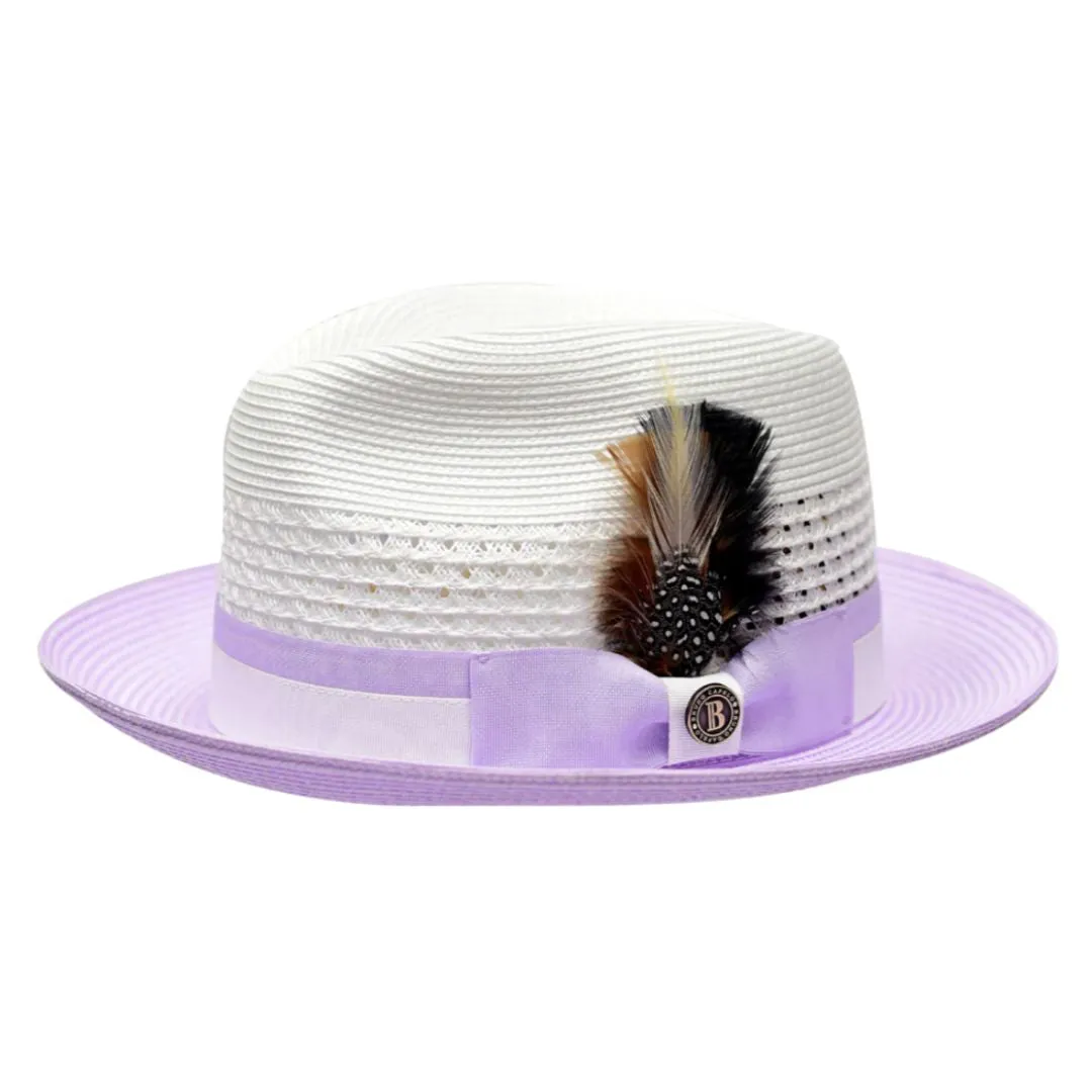 Bruno Capelo The Rocco Pinch Front Straw Fedora Accessories_Bruno Capelo_Hats