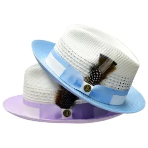 Bruno Capelo The Rocco Pinch Front Straw Fedora Accessories_Bruno Capelo_Hats