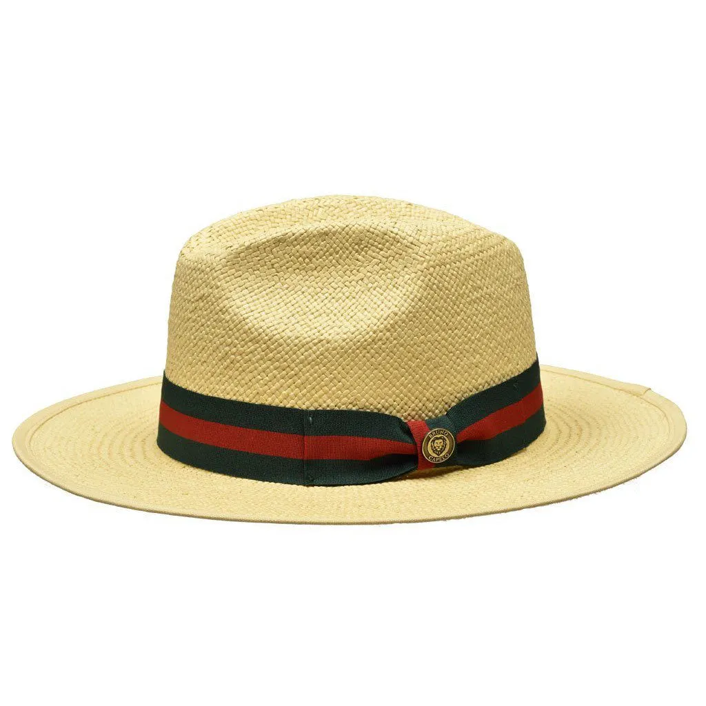 Bruno Capelo Valentino Wide Brim Pinch Front Straw Fedora Accessories_Bruno Capelo_Hats