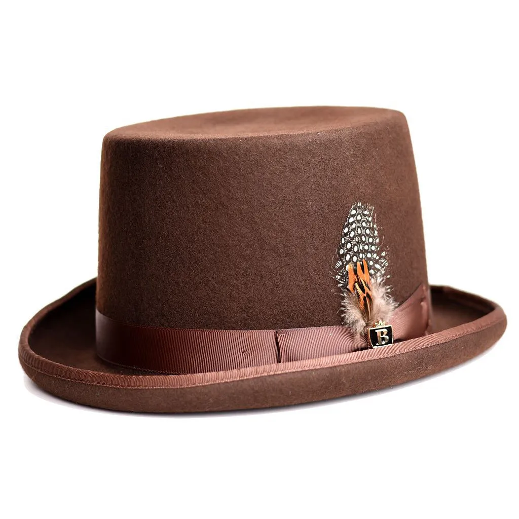 Bruno Capelo Wool Felt Top Hat Mid-Crown Height Accessories_Bruno Capelo_Hats