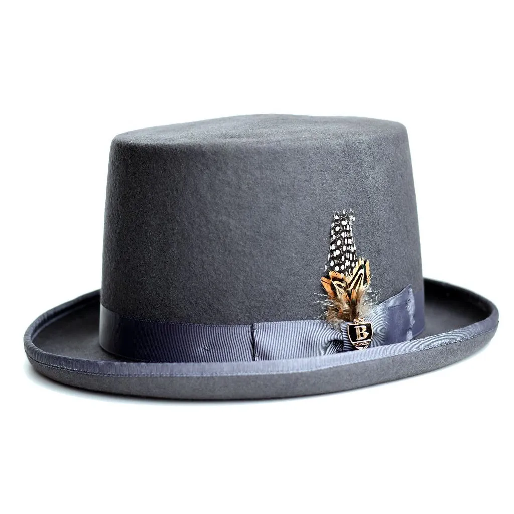Bruno Capelo Wool Felt Top Hat Mid-Crown Height Accessories_Bruno Capelo_Hats