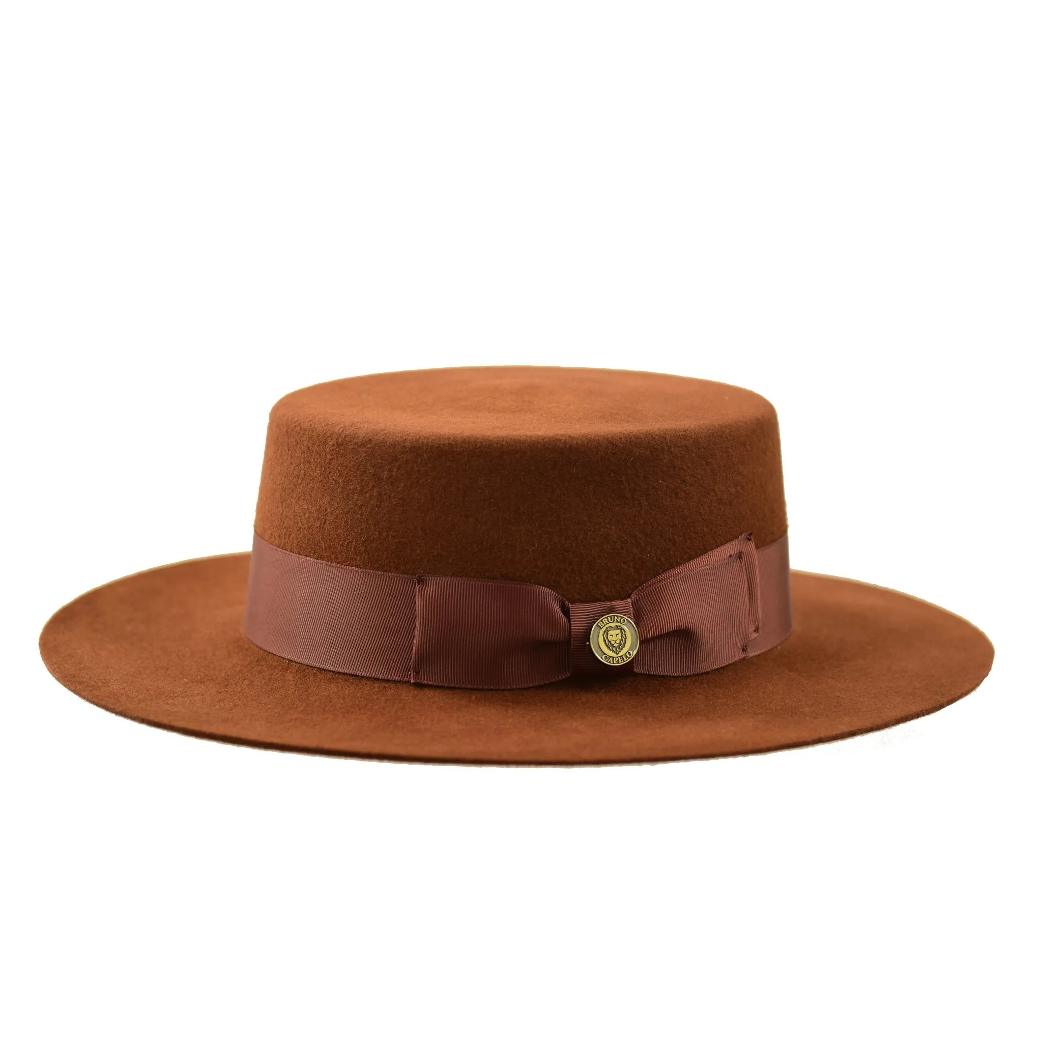 Bruno Capelo Zayden Wide Brim Wool Boater (Gaucho) Accessories_Bruno Capelo_Hats