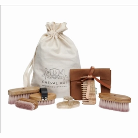 Cheval Roi Grooming Set for Hobby Horse Pale Earth