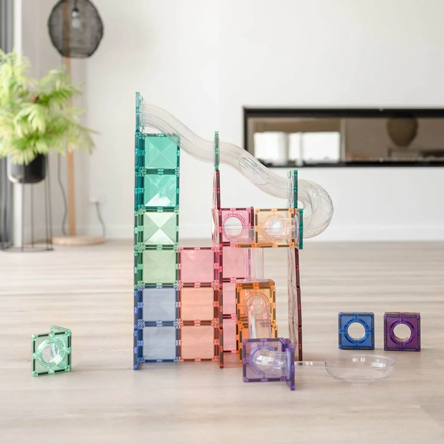 Connetix Pastel Ball Run Expansion Pack 80 Pieces