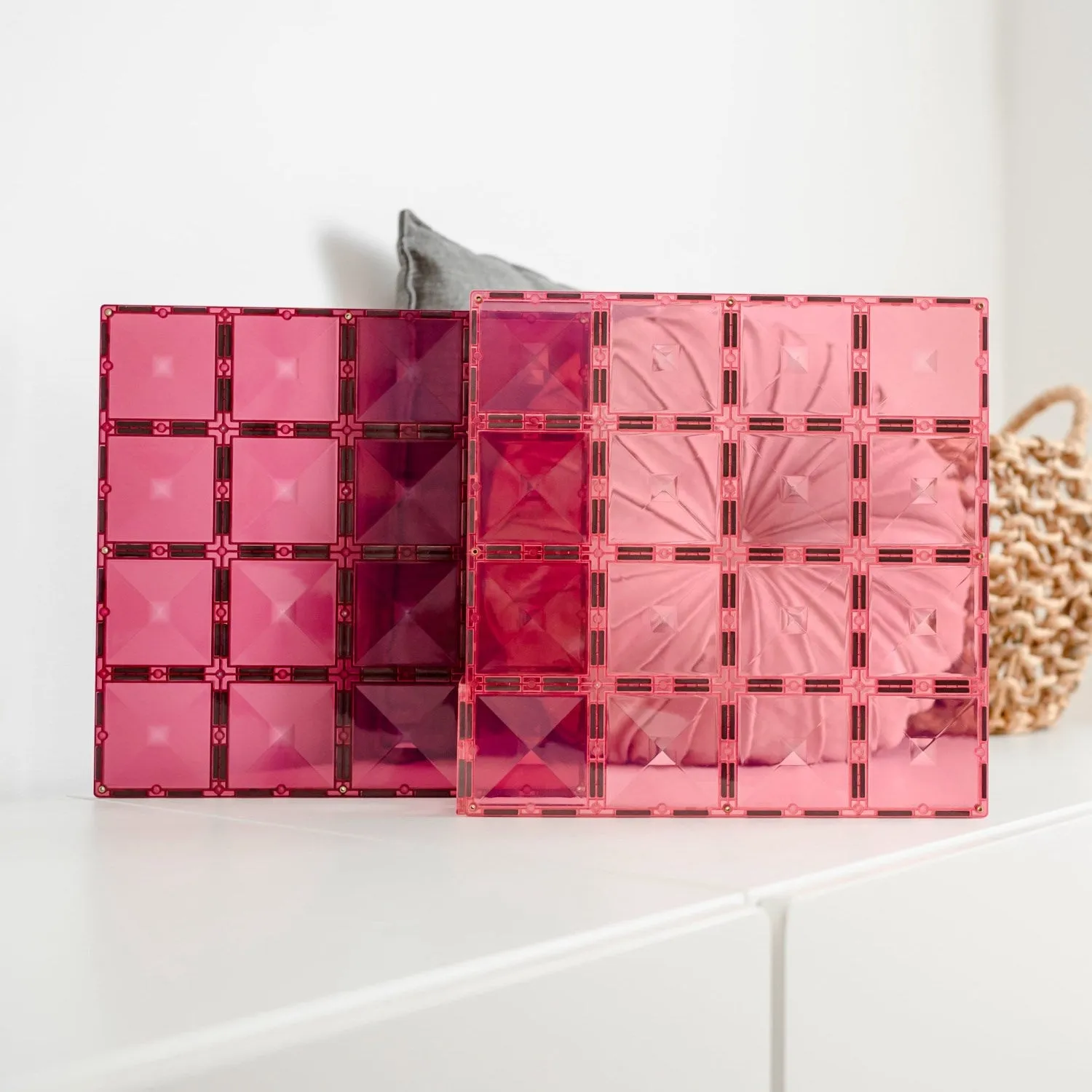 Connetix Pastel Pink & Berry Base Plate 2 Pieces