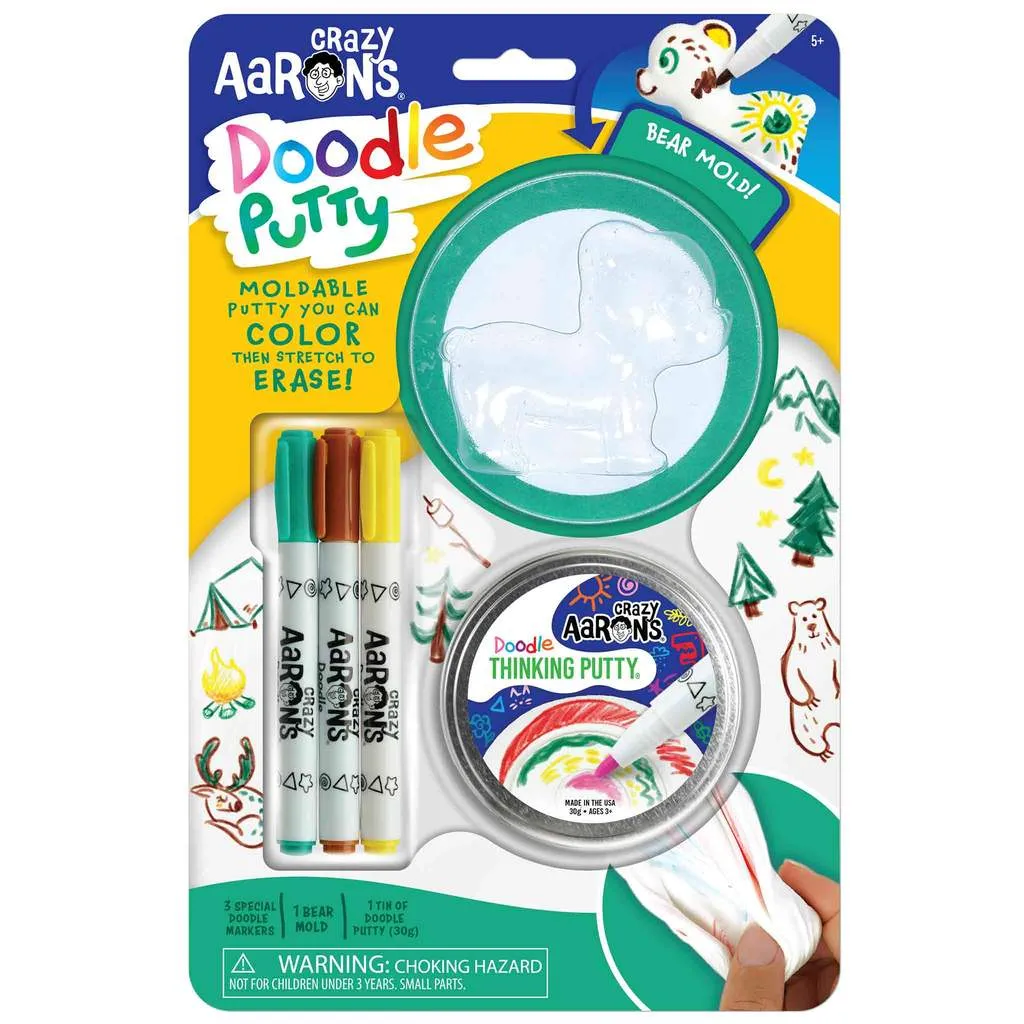 Crazy Aaron's Toys Doodle Thinking Putty - Bear Mold