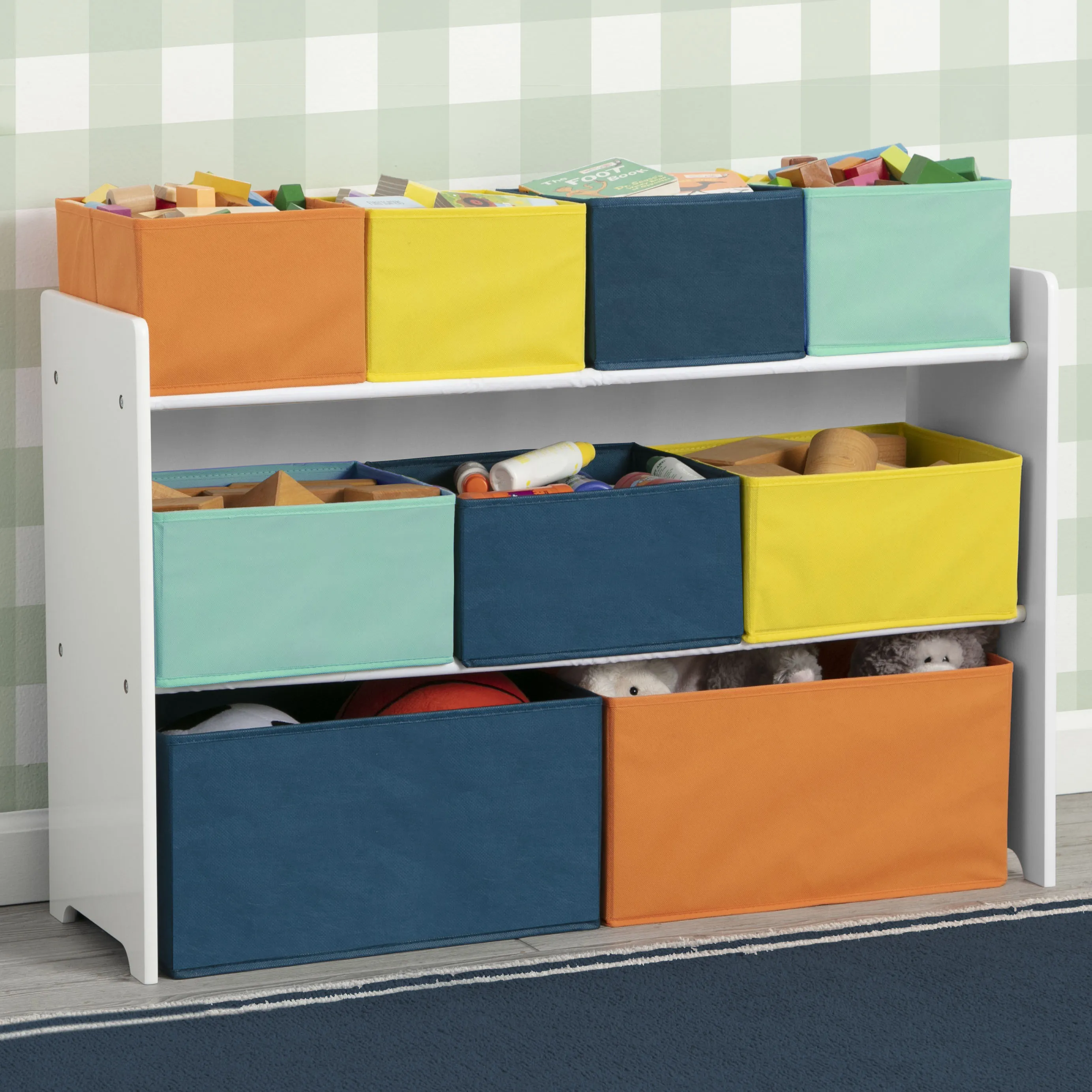 Deluxe Multi-Bin Toy Organizer with Storage Bins Babykids_Delta Children_Toy Storage & Bookshelves