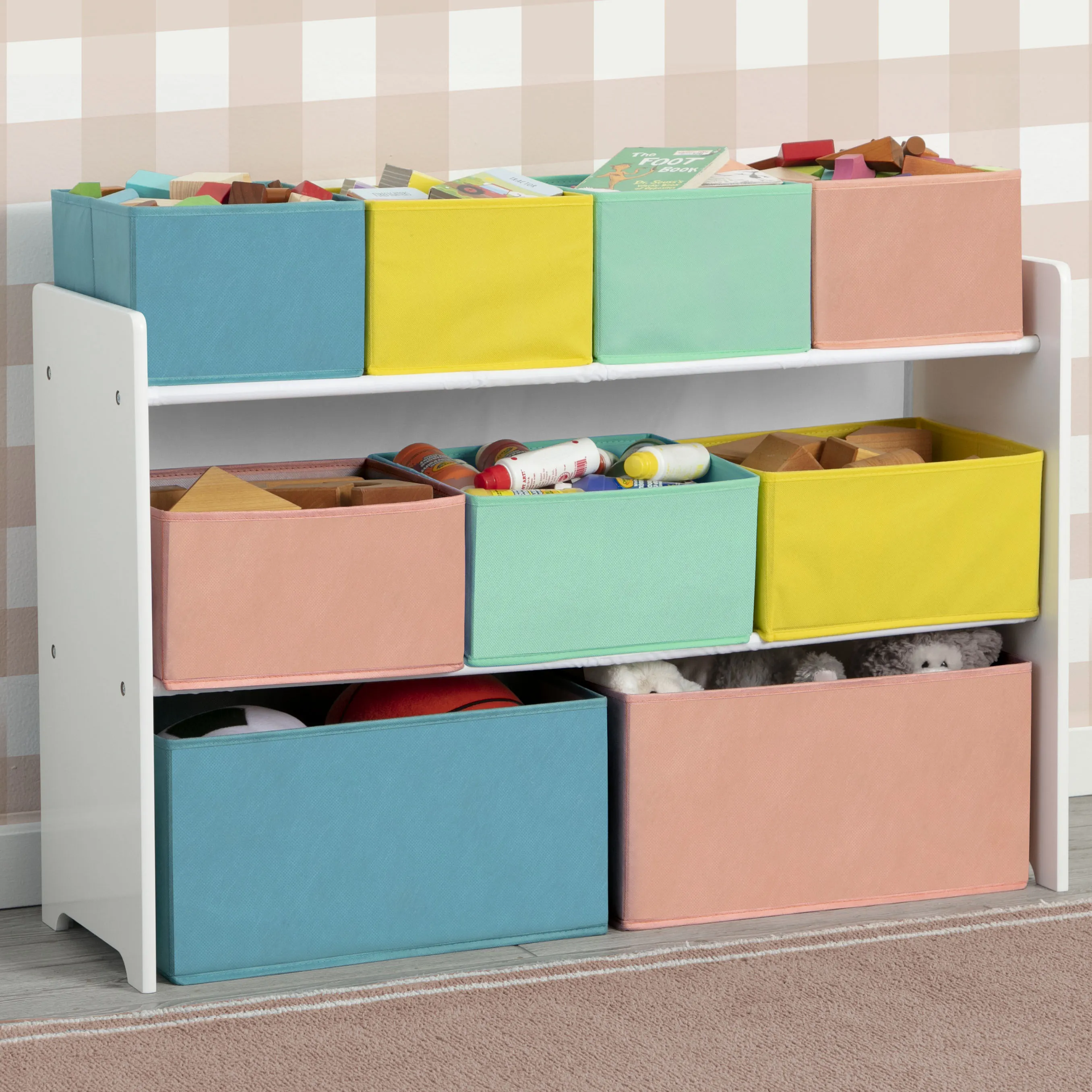 Deluxe Multi-Bin Toy Organizer with Storage Bins Babykids_Delta Children_Toy Storage & Bookshelves