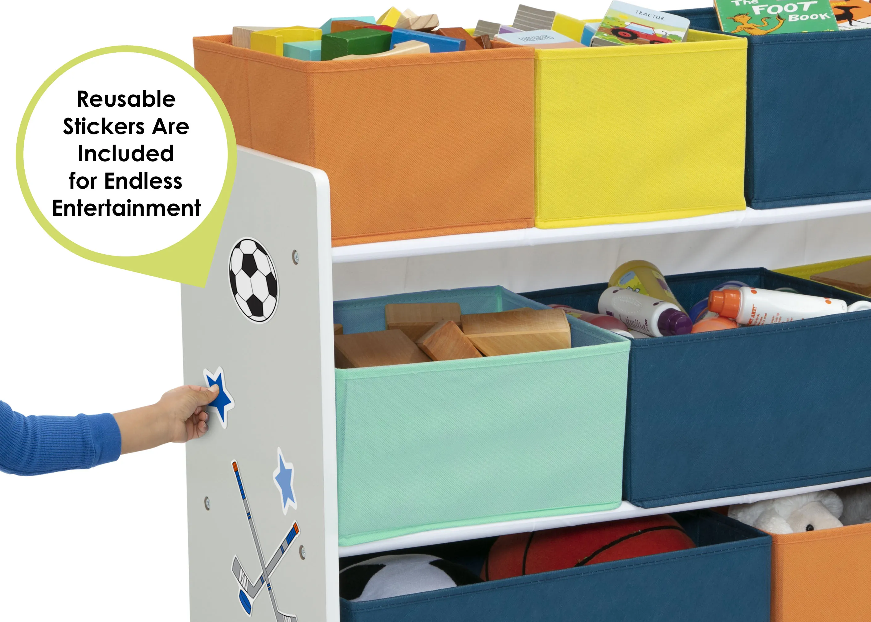 Deluxe Multi-Bin Toy Organizer with Storage Bins Babykids_Delta Children_Toy Storage & Bookshelves