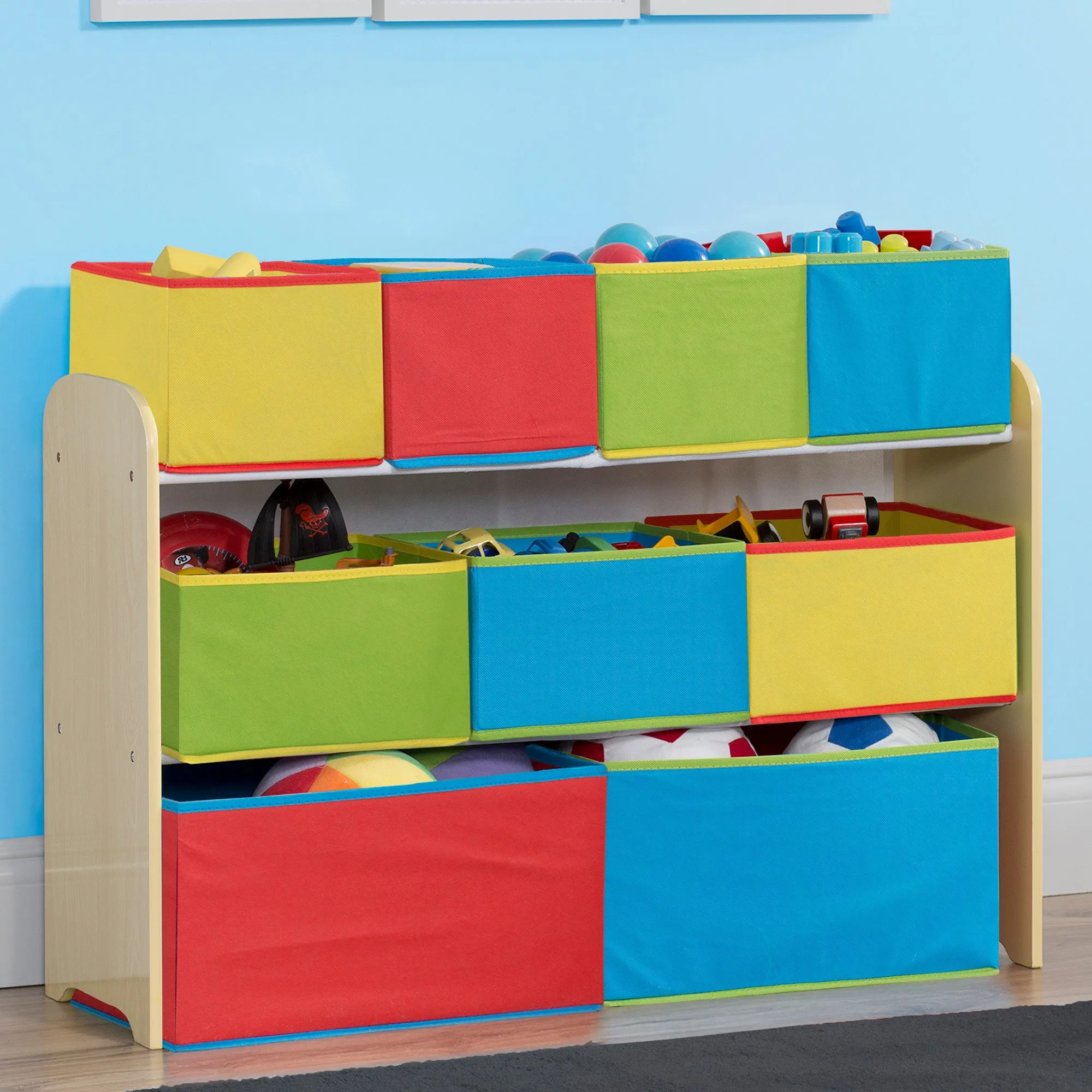 Deluxe Multi-Bin Toy Organizer with Storage Bins Babykids_Delta Children_Toy Storage & Bookshelves
