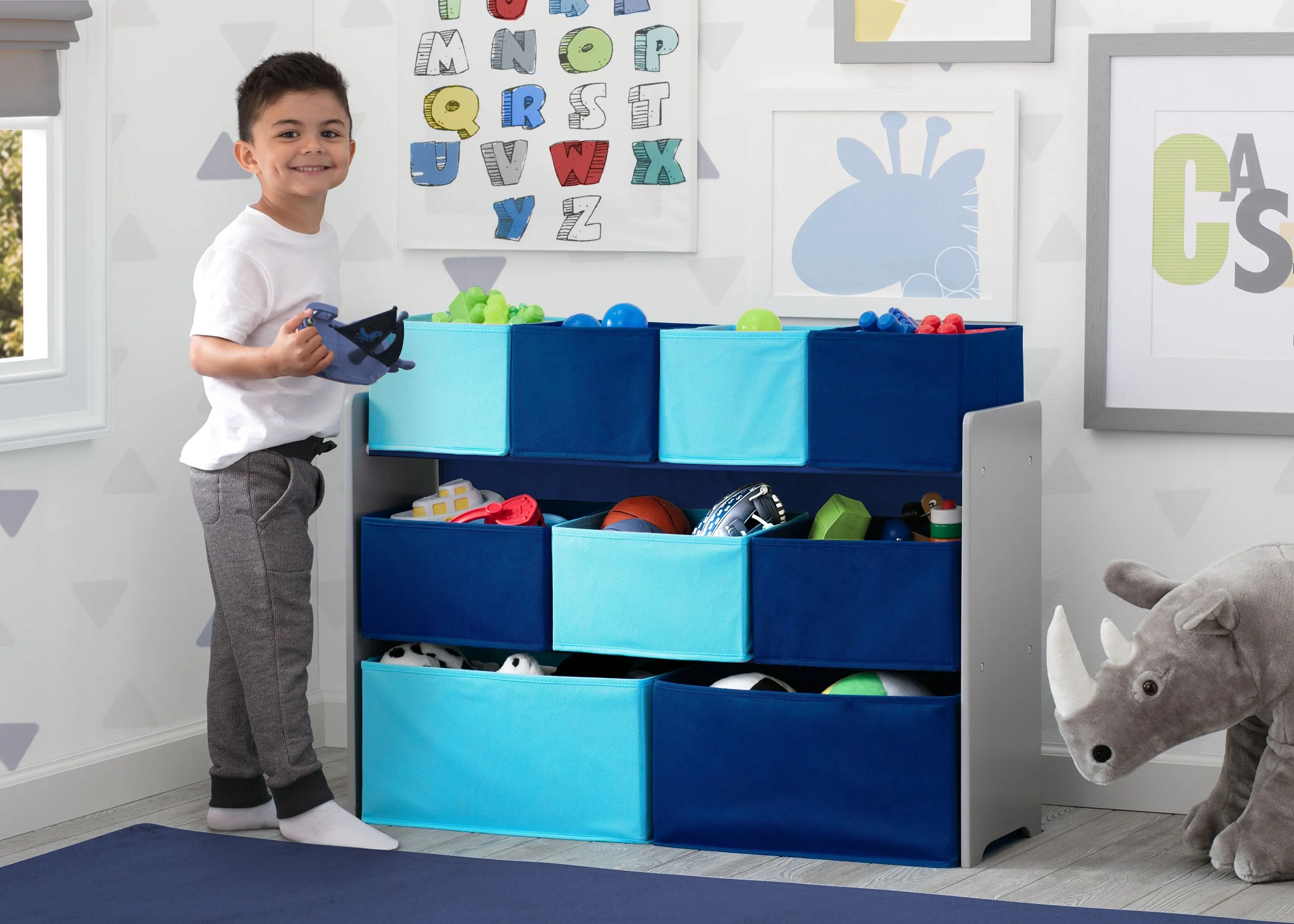 Deluxe Multi-Bin Toy Organizer with Storage Bins Babykids_Delta Children_Toy Storage & Bookshelves