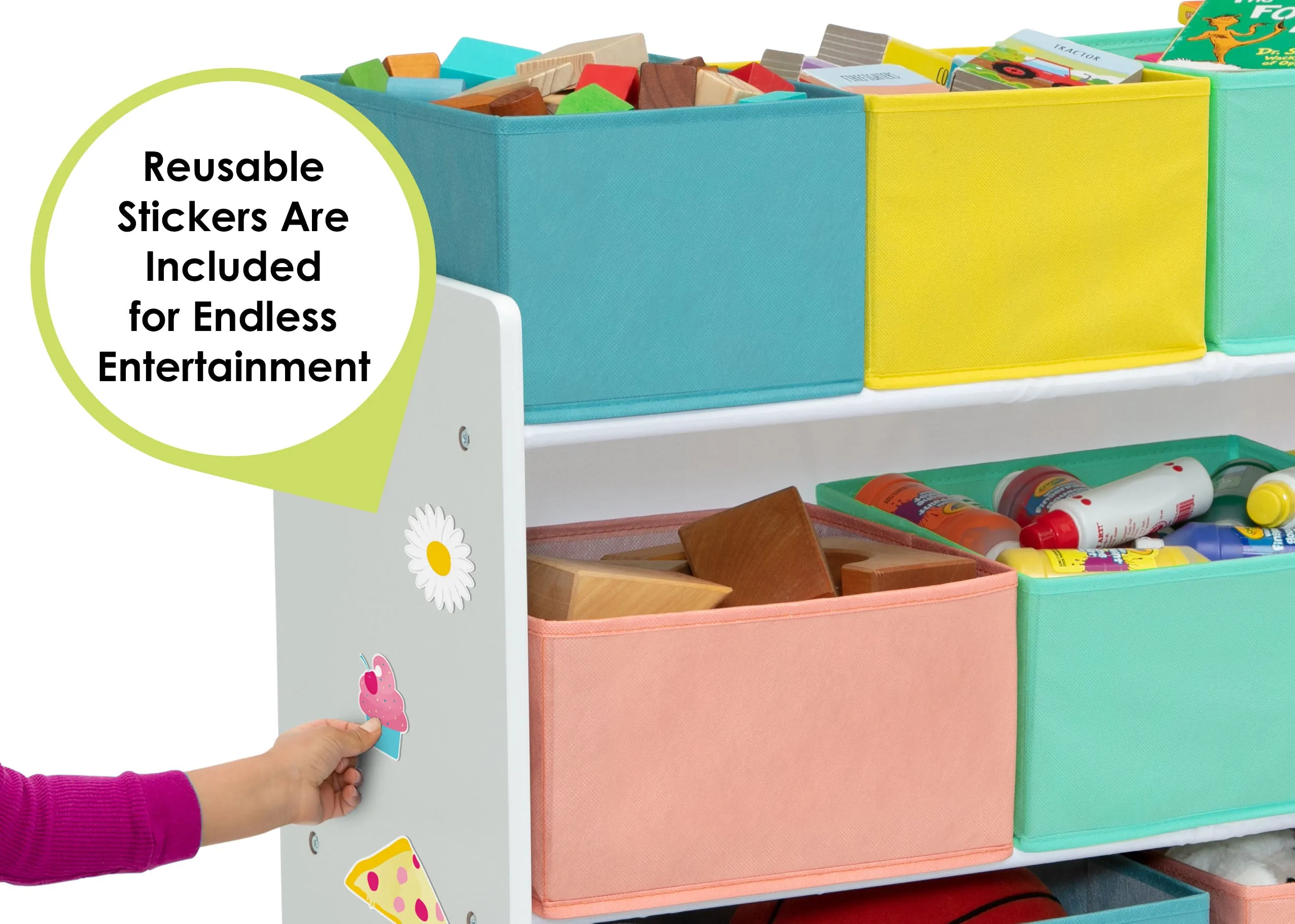 Deluxe Multi-Bin Toy Organizer with Storage Bins Babykids_Delta Children_Toy Storage & Bookshelves