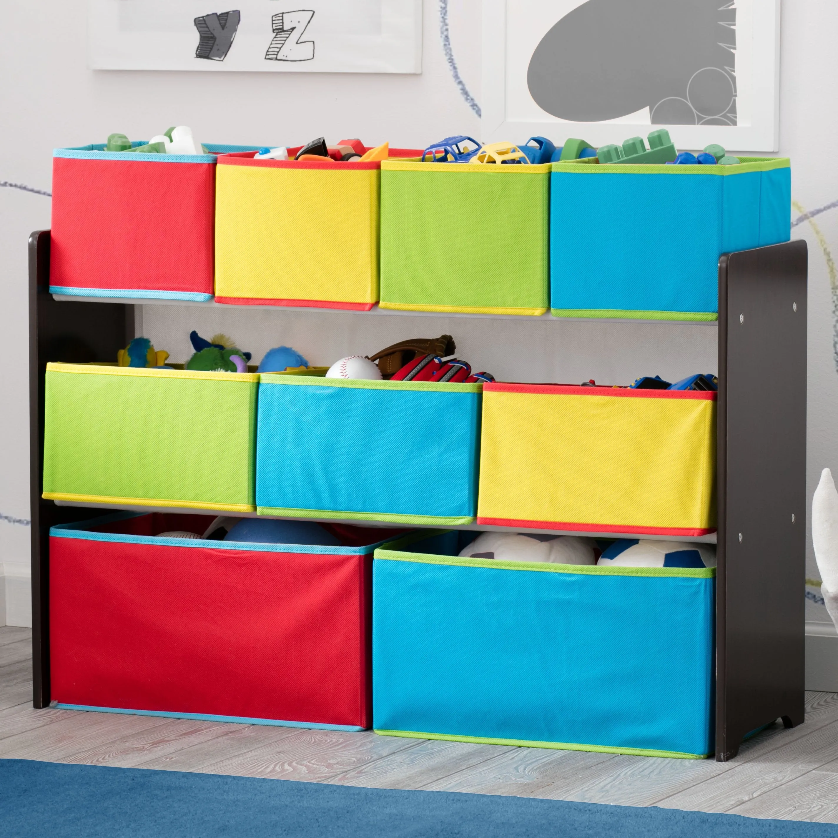 Deluxe Multi-Bin Toy Organizer with Storage Bins Babykids_Delta Children_Toy Storage & Bookshelves
