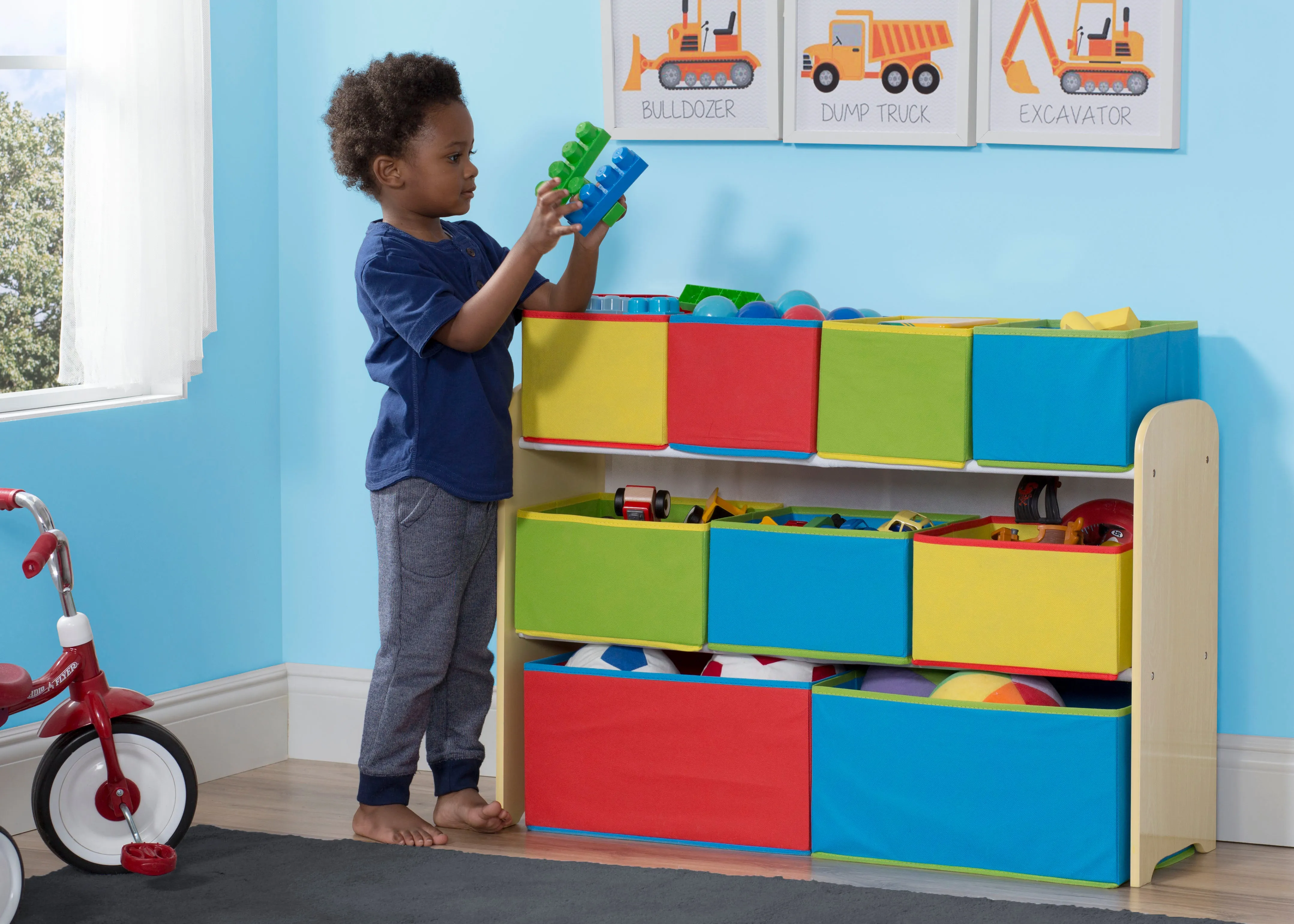 Deluxe Multi-Bin Toy Organizer with Storage Bins Babykids_Delta Children_Toy Storage & Bookshelves