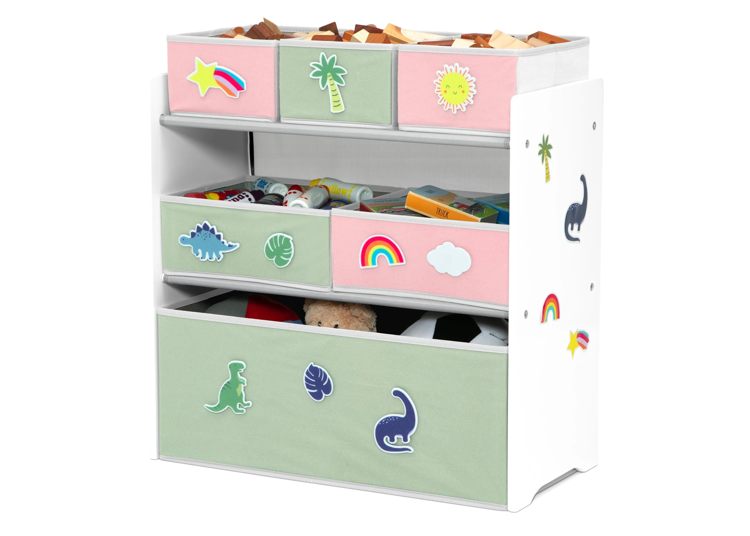 Design & Store 6 Bin Toy Storage Organizer with Interchangeable Patches Babykids_Delta Children_Toy Storage & Bookshelves