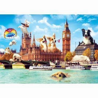 Dogs in London 1000 Piece Jigsaw Puzzle