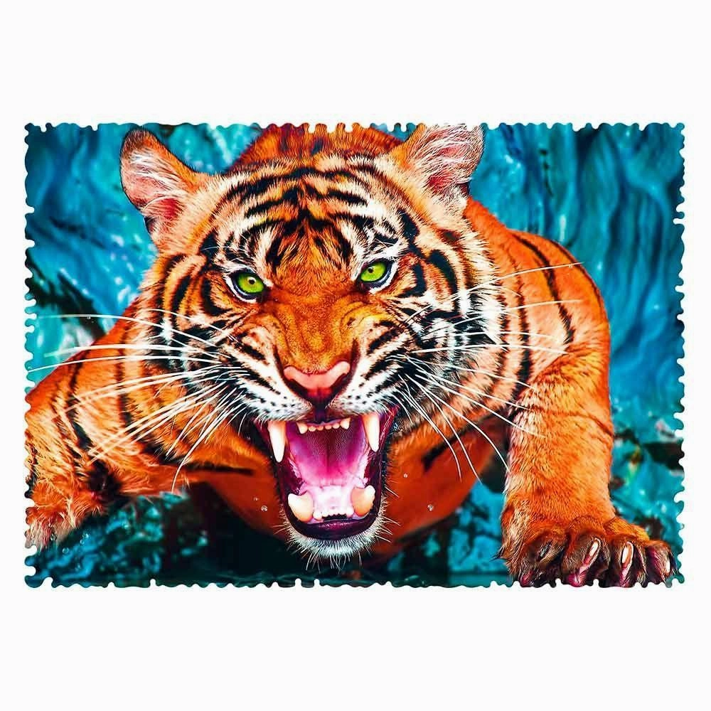 Facing A Tiger Puzzle - 600 pcs
