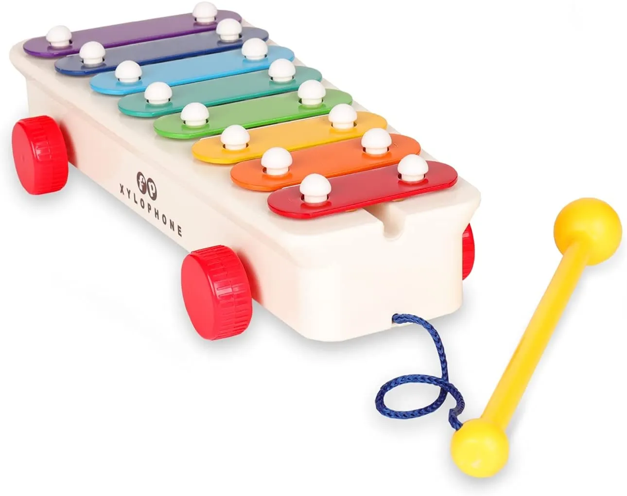 Fisher-Price Toys Basic Fun BFI1702 Fisher Price Classics Pull a Tune Xylophone EA, Multicolor
