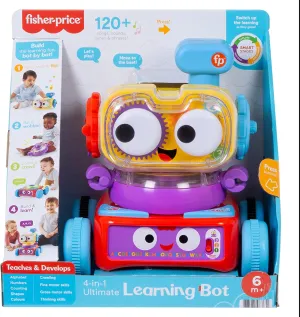 Fisher-Price Toys Fisher-Price 4-in-1 Ultimate Learning Bot, electronic activity toy with lights, music and educational content for infants and kids