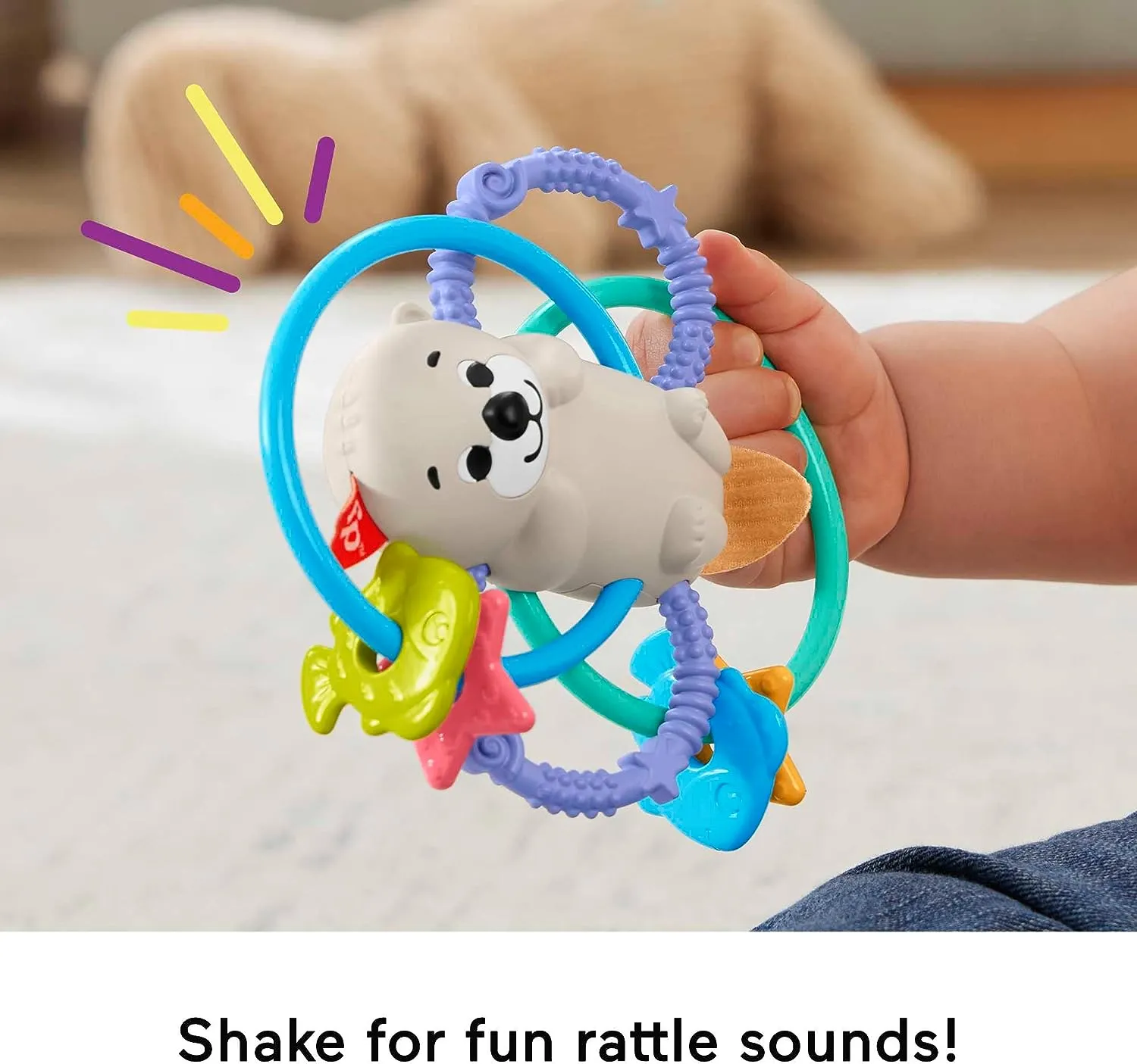 Fisher-Price Toys ?Fisher-Price Baby Rattle and BPA-Free Teething Toy with Flexible Rings