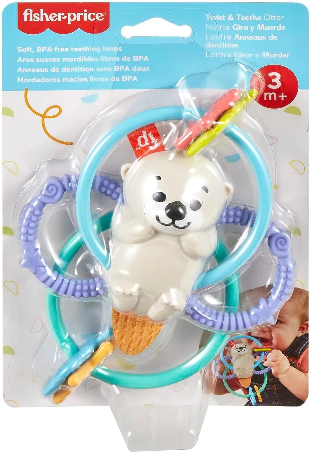 Fisher-Price Toys ?Fisher-Price Baby Rattle and BPA-Free Teething Toy with Flexible Rings