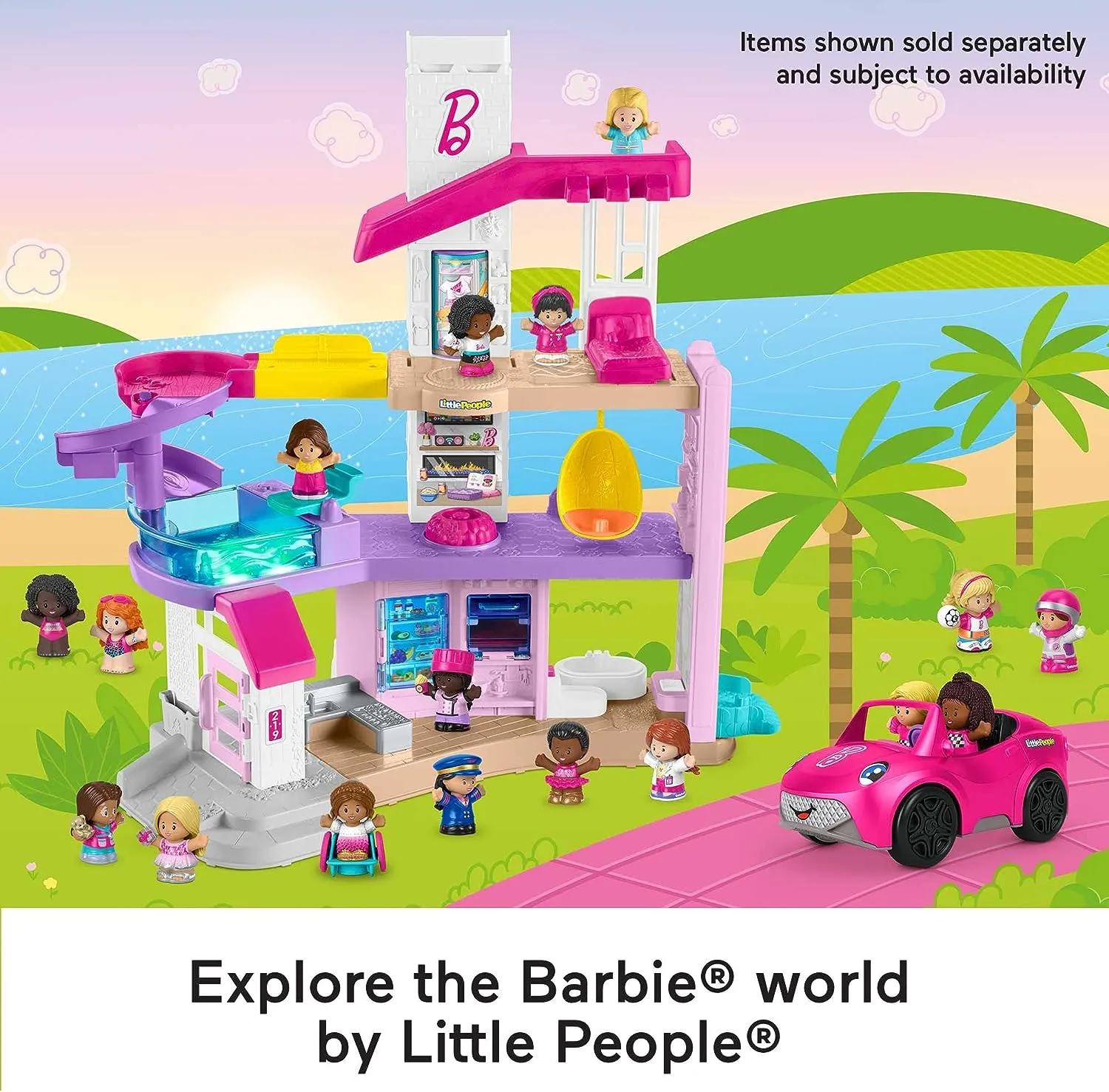 Fisher-Price Toys Fisher-Price ?Barbie Little DreamHouse Little People - Multilanguage, interactive playset