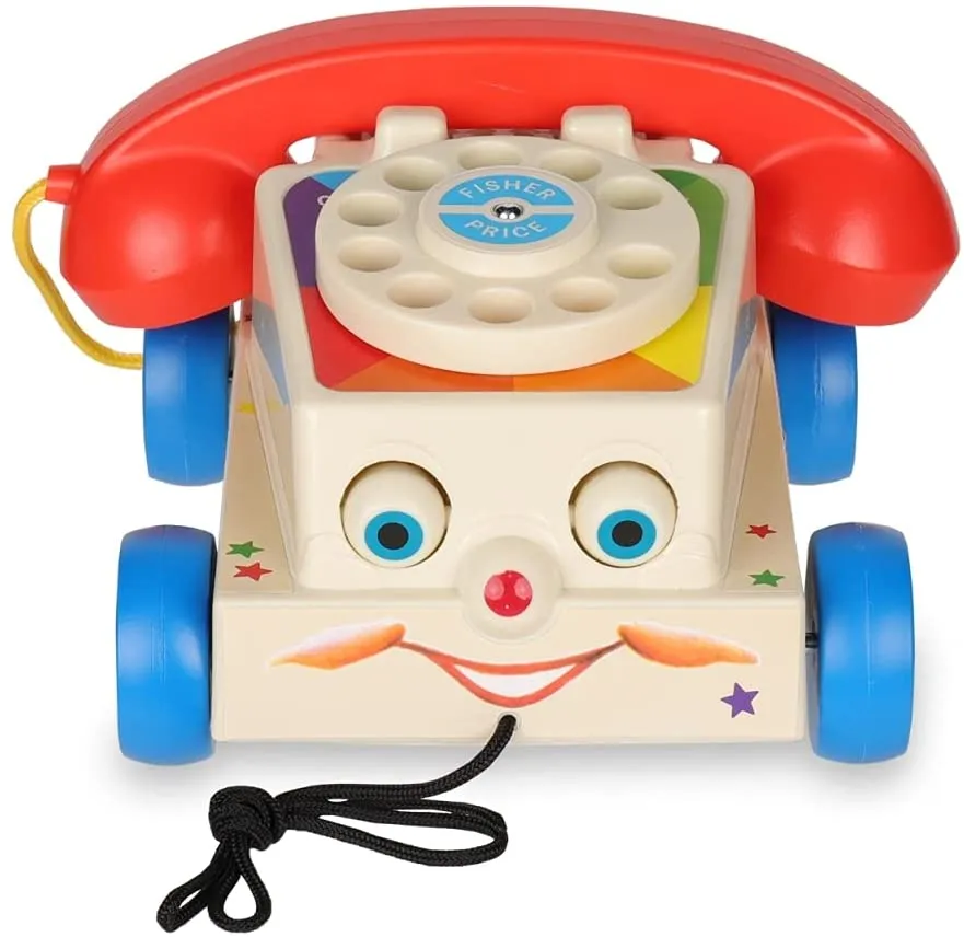 Fisher-Price Toys Fisher-Price Classics 1694 Chatter Telephone, Retro Baby Push Along Toy, Role Play for Kids, Toddler Phone, Classic Toy with Retro Style Packaging, Pretend Play Toys for Boys and Girls Aged 12 Months
