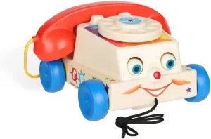 Fisher-Price Toys Fisher-Price Classics 1694 Chatter Telephone, Retro Baby Push Along Toy, Role Play for Kids, Toddler Phone, Classic Toy with Retro Style Packaging, Pretend Play Toys for Boys and Girls Aged 12 Months