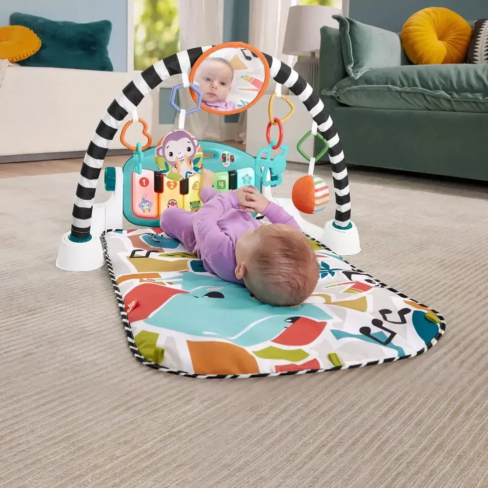 Fisher-Price Toys Fisher-Price Glow and Grow Kick & Play Piano Gym (Blue)