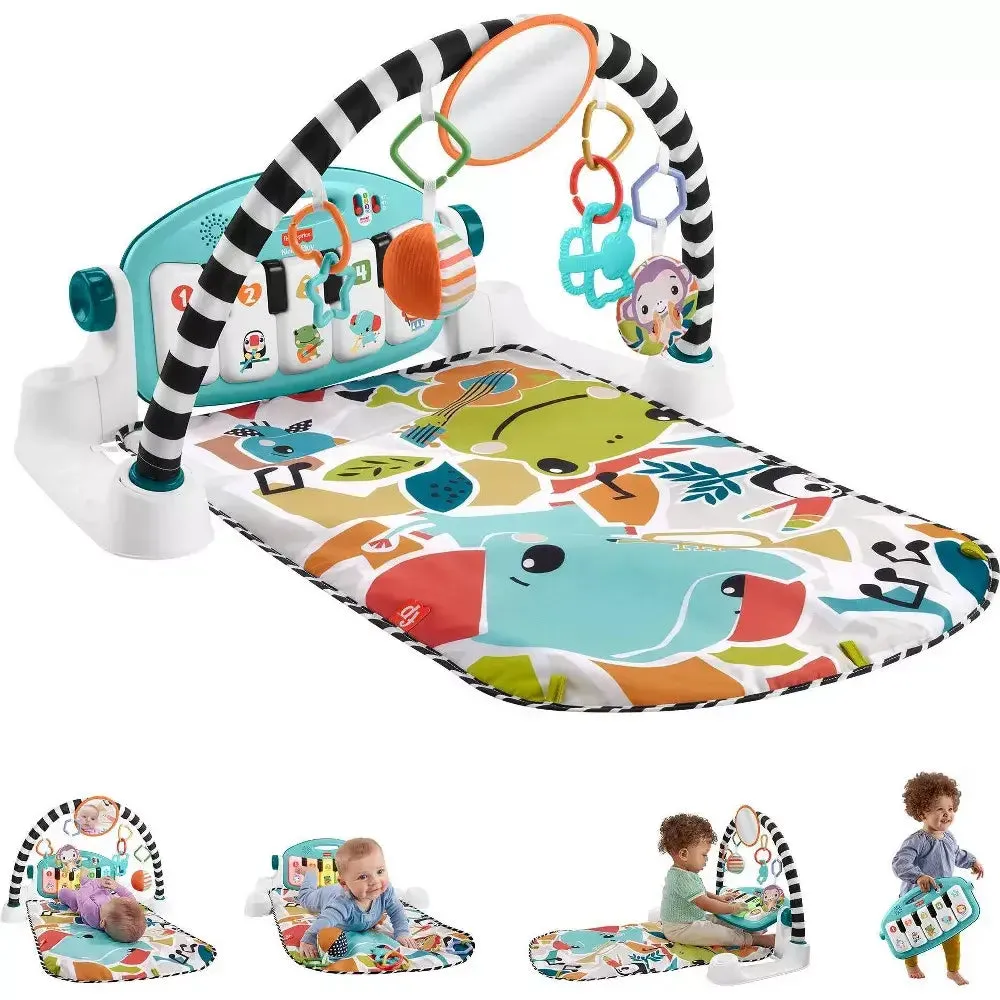 Fisher-Price Toys Fisher-Price Glow and Grow Kick & Play Piano Gym (Blue)